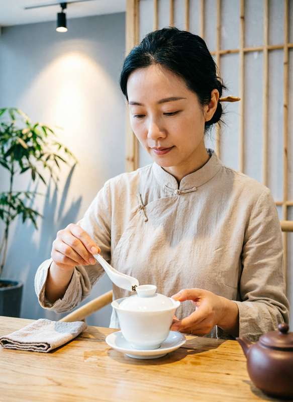 长宁绿茶茶艺师·明前龙井的江南春信特写